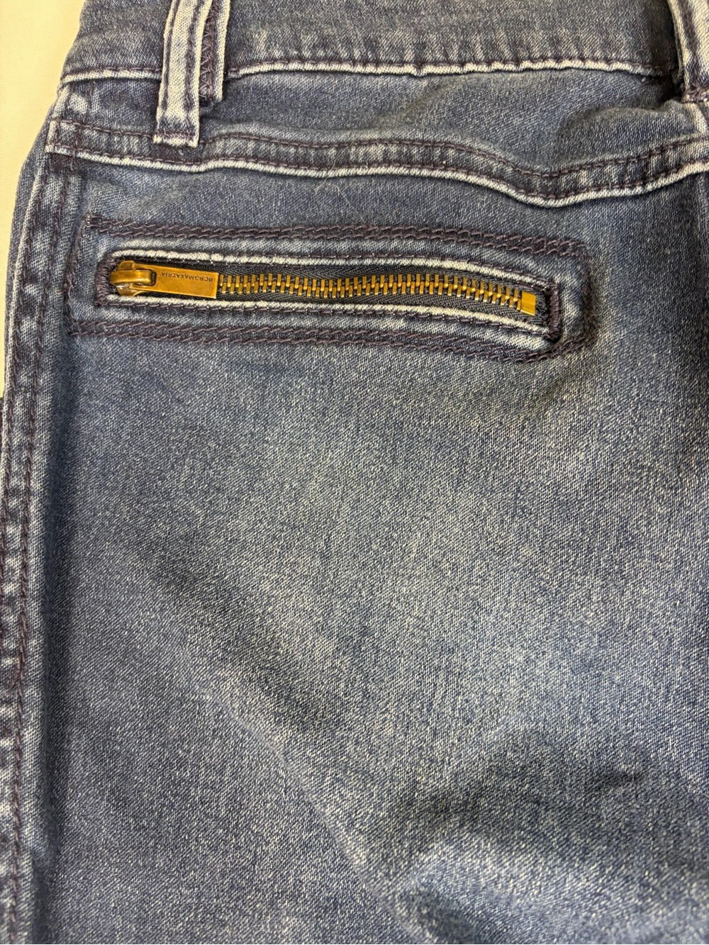 BCBGMaxAzria Dark Blue Moto Skinny Jeans Cyber-Y2K Tactical Jeans size 30 - Picture 4 of 13